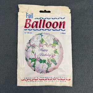 Kaleidoscope Foil Balloon Unisex 18" Happy Birthday Floral Mylar 4 Pack Vintage